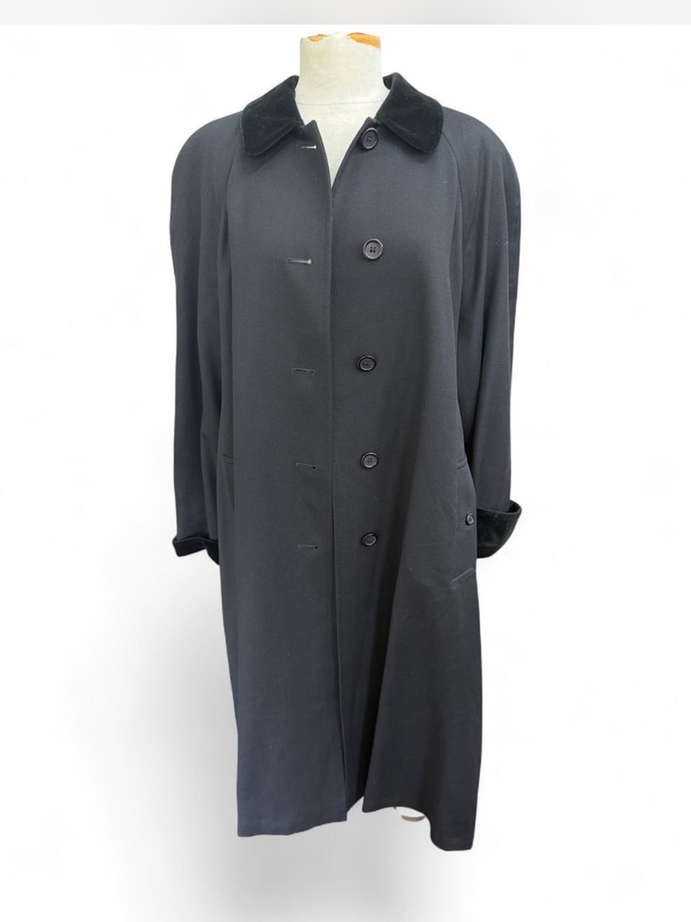 Vintage BURBERRY Wool Gabardine Maxi Coat Pristine size Large
